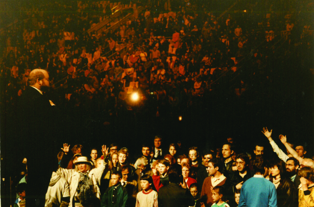 Jonathan Bernis speaking to a crowd