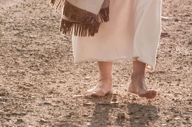 Man walking in dirt